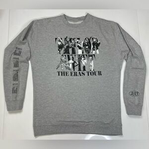 Taylor Swift The Eras Tour 2023 Graphic Crewneck Sweatshirt Women XXL Gray Music